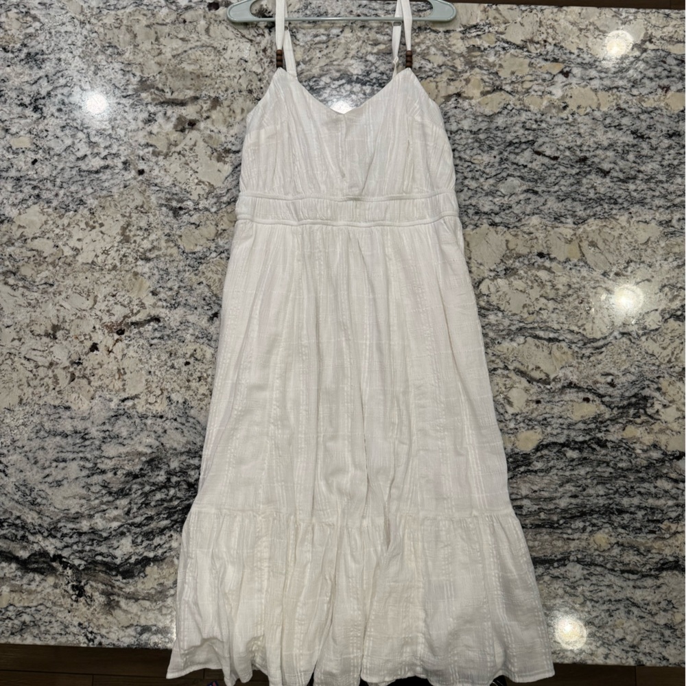 Torrid Midi Textured Cotton Tiered Dress